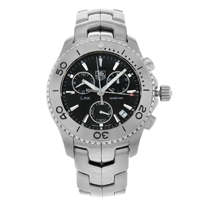Men's Chronograph Watches with Limited Edition-Tag Heuer Men's CJ1110.BA0576 Link Chronograph Stainless Steel Watch