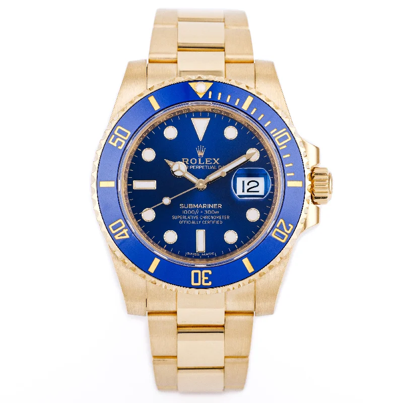 men's Rolex watches with California dial -​Rolex Submariner | REF. 116618LB | 18k Yellow Gold | 2018 | Box & Papers