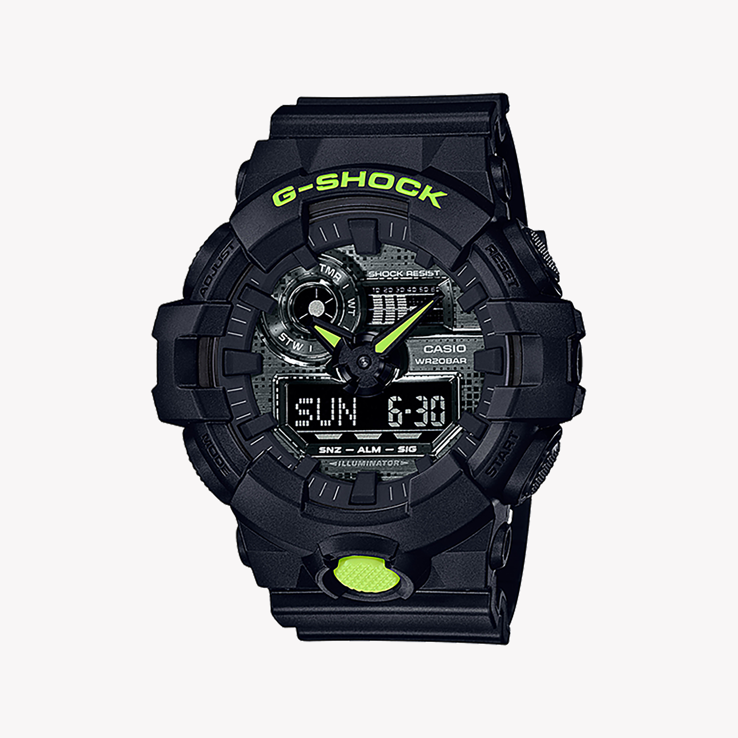 Men's Digital Watches with Barometer Calibration-CASIO G-SHOCK GA-700DC-1ADR - BOLD ADVENTURER MEN'S WATCH with Sleek Black Resin Band & Digital Display