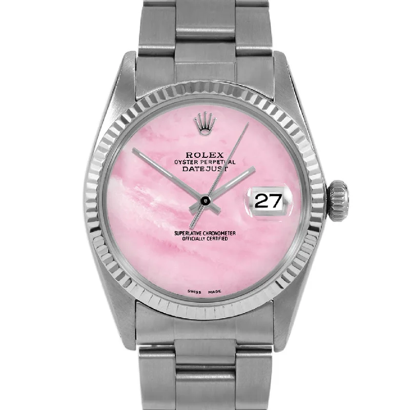 men's Rolex watches with world time function -​Rolex Datejust 36mm | 16014-PMOP-NOHM-FLT-OYS