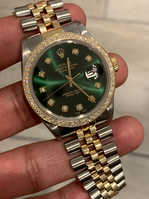 How to clean Rolex Cerachrom bezel on men's watches -16013 18k/Stainless steel Jubilee with Diamond Bezel
