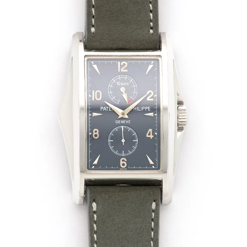 Men's Patek Philippe Watches for Birthday Gifts-Patek Philippe White Gold 10-Day Power Reserve Watch Ref. 5100