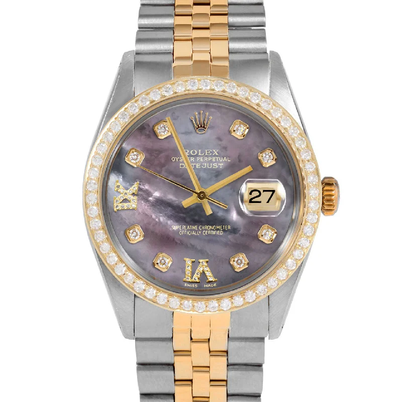 men's Rolex watches with tachymeter scale -​Rolex Datejust 36mm | 16013-BMOP-8DR69-BDS-JBL