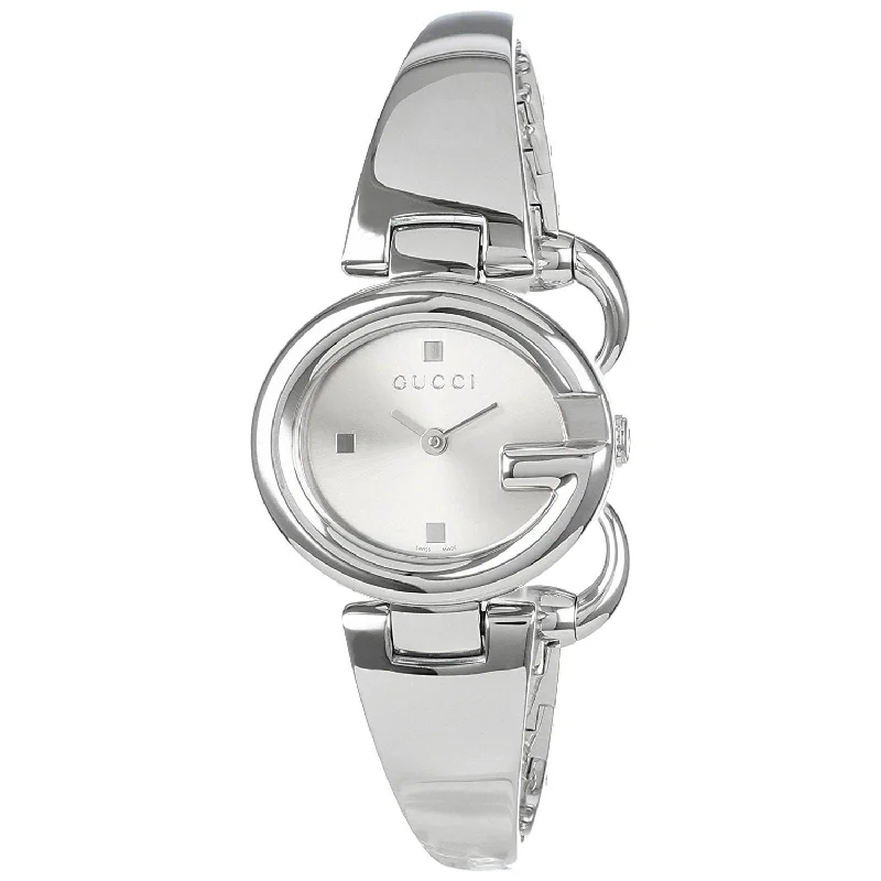 Women's Chronograph Watches for Modern Design-Gucci Women's YA134502 Guccissima Stainless Steel Watch