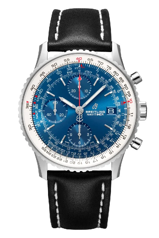 Men's Autumn Dress Watches for Harvest Festivals-Breitling Navitimer 01 Chronograph 41 A13324121C1X1