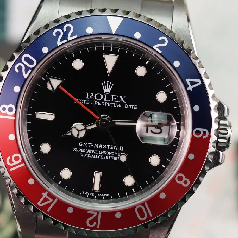 Women's Rolex Party Wear Style Watches-Rolex GMT Master II 16710BLRO (2006)