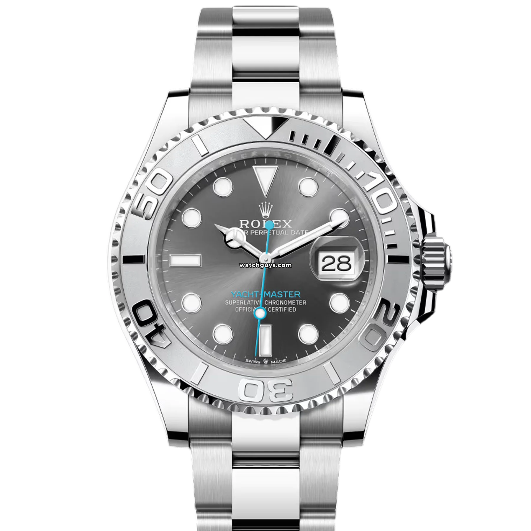 Women's Rolex Digital Style Watches-Rolex Yacht-Master 126622 Rhodium Oyster