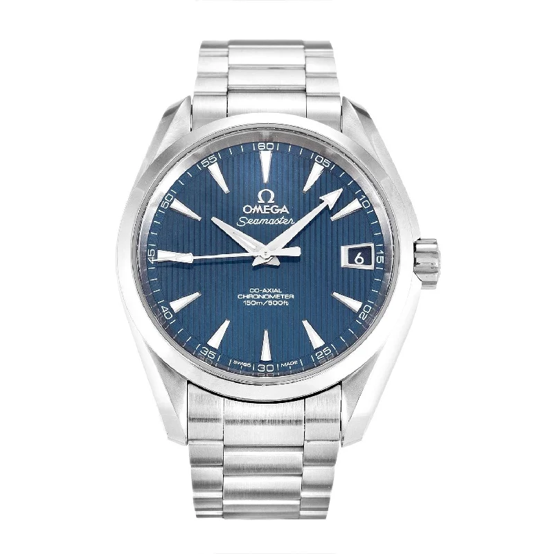 Men's Chronograph Watches with Barometer Feature-Omega Men's 231.10.39.21.03.001 Seamaster Aqua Terra Stainless Steel Watch
