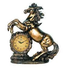 Quartz Clocks for Low Maintenance-Luxury Gift Antique Horse Clocks 963G