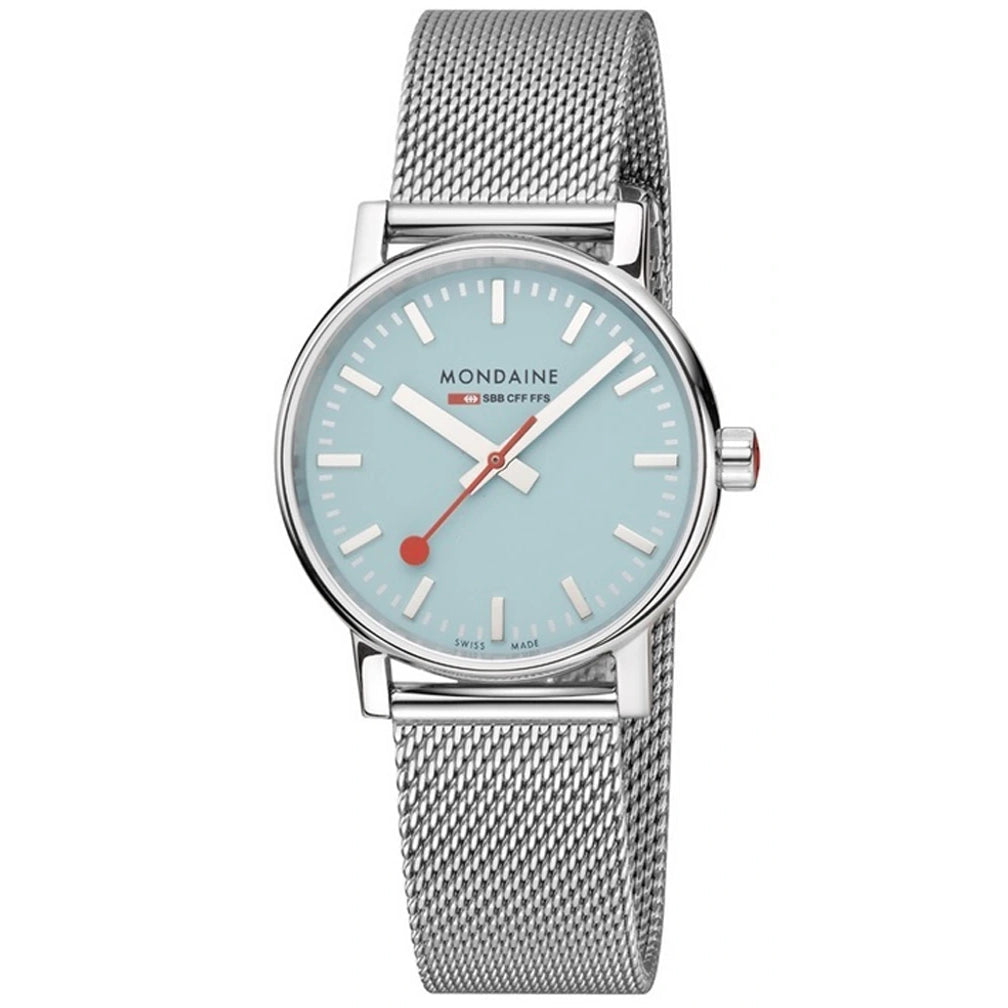 Men's Fashionable Design Dress Watches for Trendy Looks-Mondaine Evo2 Ladies Blue Watch MSE.35140.SM