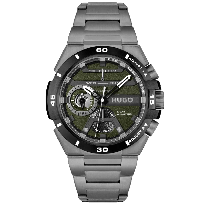 Men's Quartz Watches for Emergency Signaling-HUGO, WILD