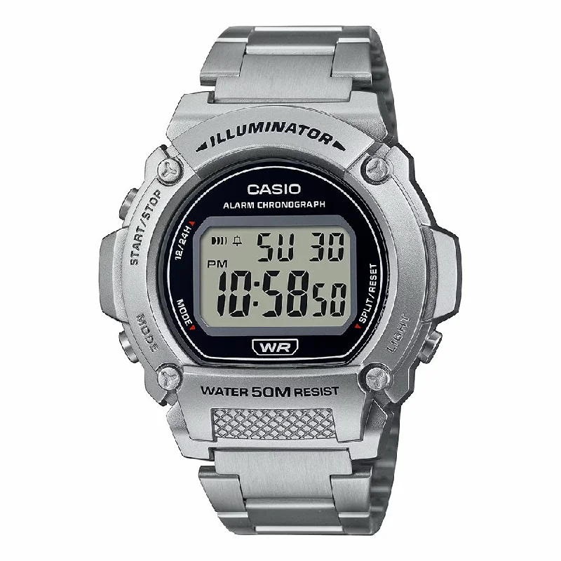 Men's Digital Watches for Military Personnel-Casio Sports Digital Digital 47mm Stainless Steel Band