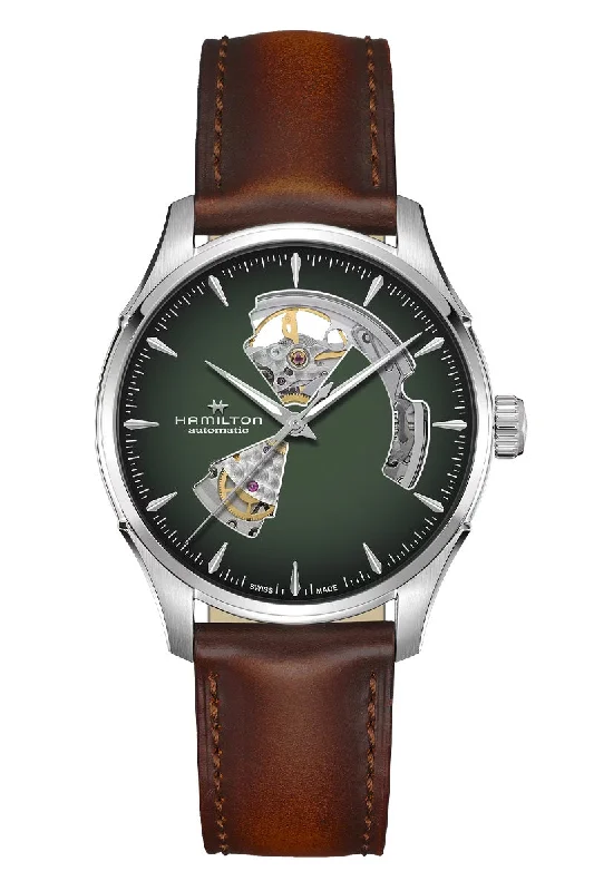 Men's Elegant Style Dress Watches for Sophisticated Taste-Hamilton Jazzmaster Open Heart Auto H32675560
