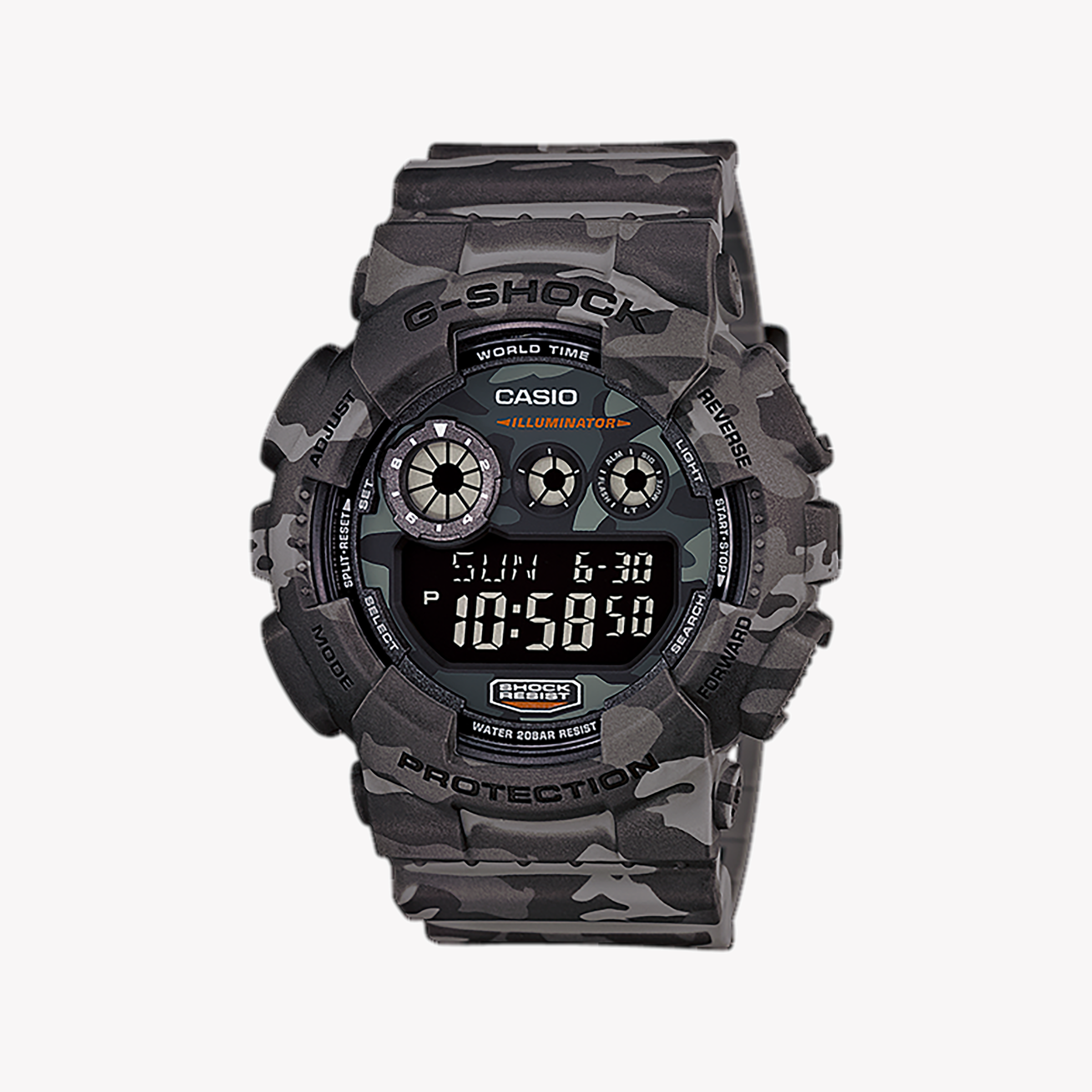 Men's Digital Watches for Fitness Tracking-CASIO G-SHOCK GD-120CM-8DR - ULTIMATE ADVENTURER'S TIMEPIECE IN DARK GRAY RESIN
