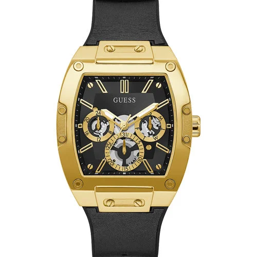 Women's Pilot Watches for Mountain Climbing-Guess Phoenix Black Dial Men 41.5mm GW0202G1