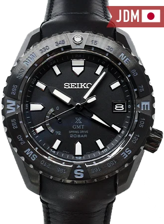 Men's Seiko Large Size Style Watches-Prospex LX Landmaster Blackout Ref. SBDB023 / SNR027