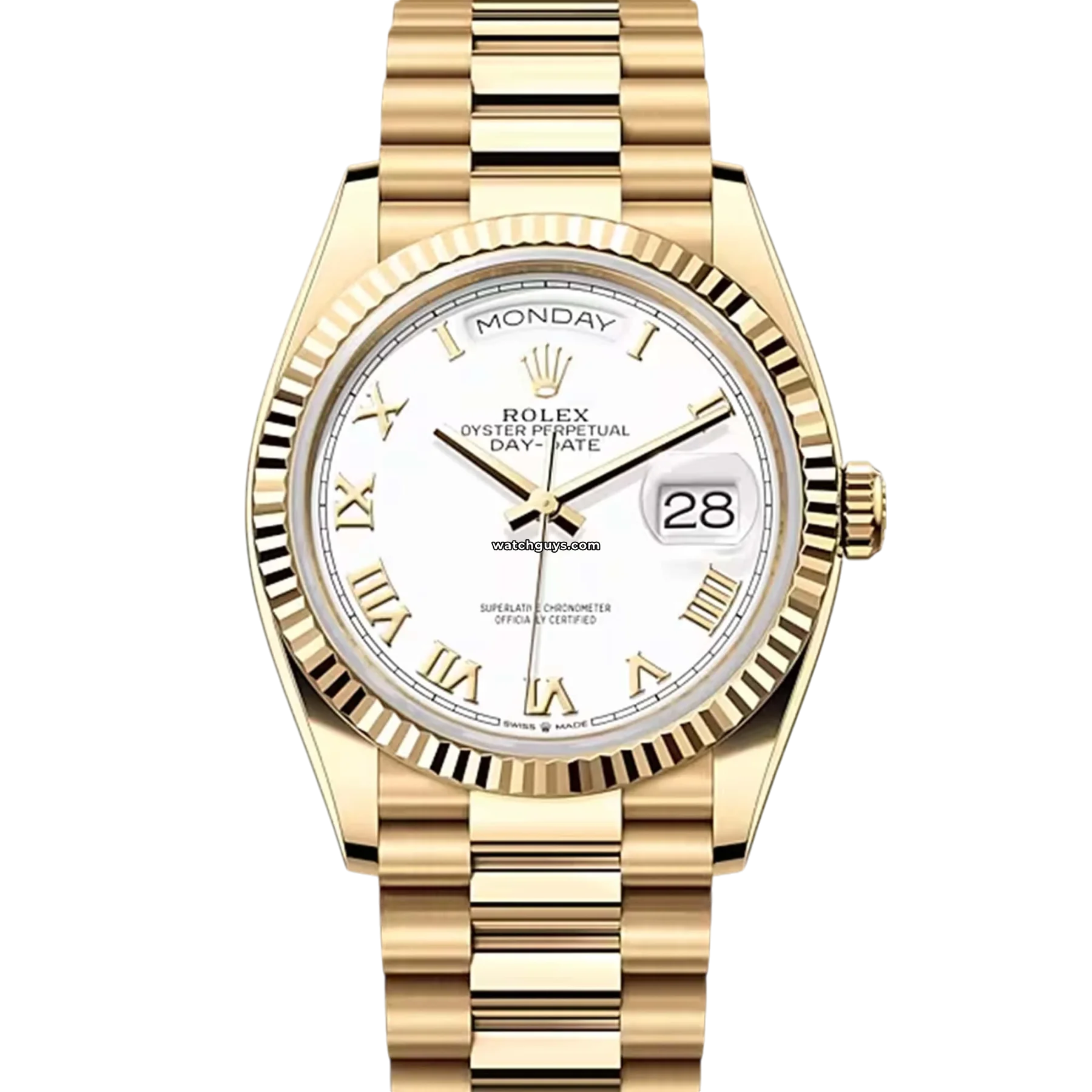 Women's Rolex Seasonal Design Watches-Rolex Day-Date 128238 Yellow Gold President
