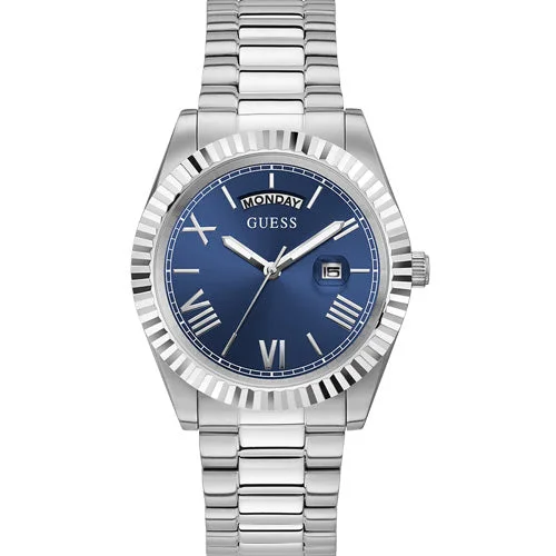 Women's Pilot Watches for Understated Elegance-Guess Connoisseur Blue Dial Men 42mm GW0265G7
