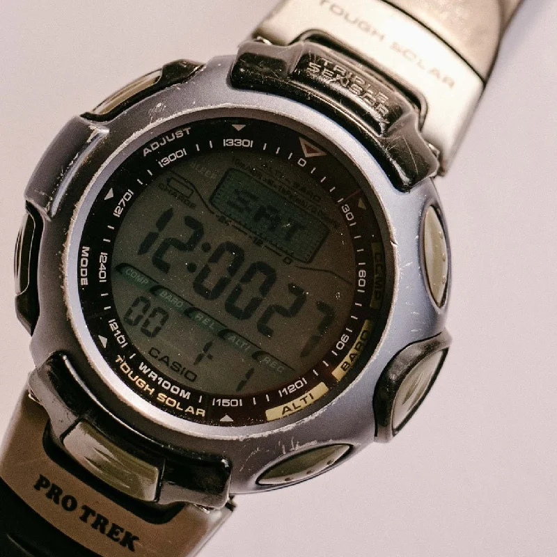Women's Pilot Watches with GPS Navigation-Casio Pro Trek 2471 PRT-50 Tough Solar Altimeter Hiking Watch Women's Pilot Watches with GPS Navigation-Casio Pro Trek 2471 PRT-50 Tough Solar Altimeter Hiking Watch