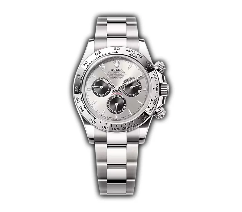 men's Rolex watches with minute repeater -​40mm 18k White Gold Silver Dial Oyster Bracelet Calibre 4131