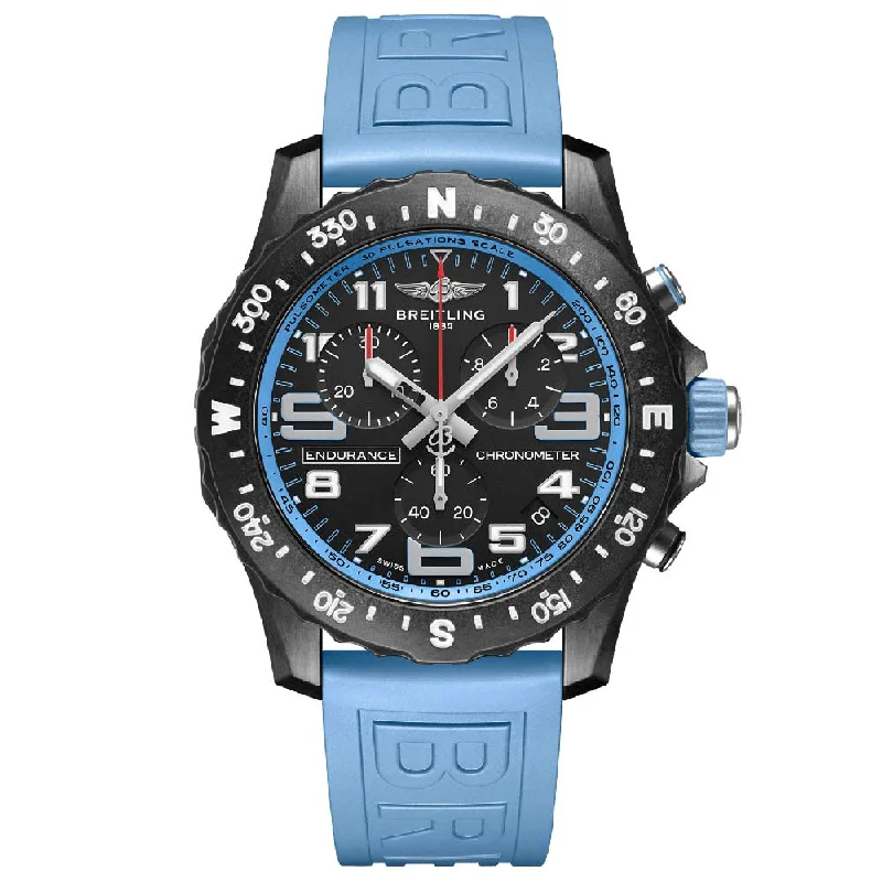 Women's Chronograph Watches for Navigation Instruments-Breitling Endurance Pro 44mm Black Dial Breitlight Quartz Gents Watch X82310281B1S1