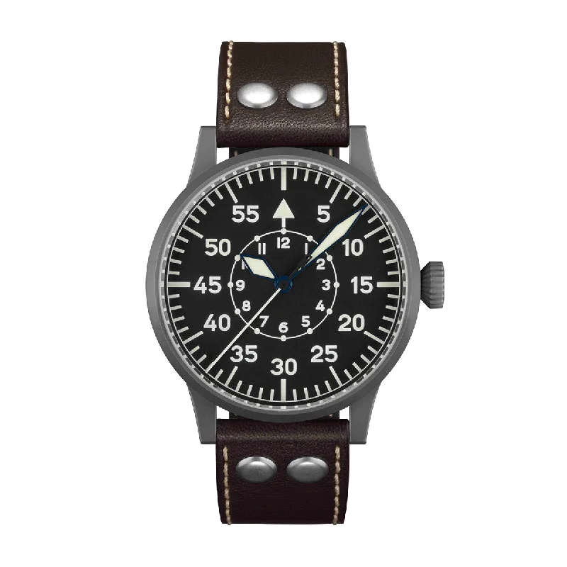Men's Military Watches with Personalized Engraving-Pilot Original Dortmund 45mm Handwinding 861751