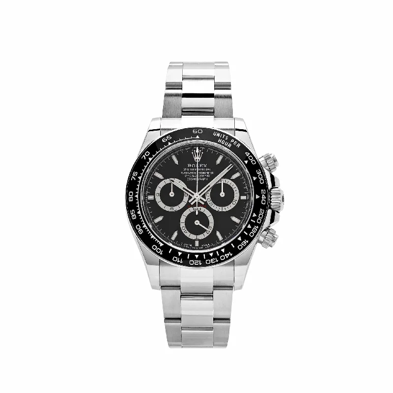 men's Rolex watches with moonphase display -​Rolex Daytona 126500LN Stainless Steel Black Dial (2024)