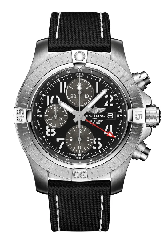 Men's New Year's Eve Dress Watches for Countdown Parties-Breitling Avenger Chronograph GMT 45 A24315101B1X2