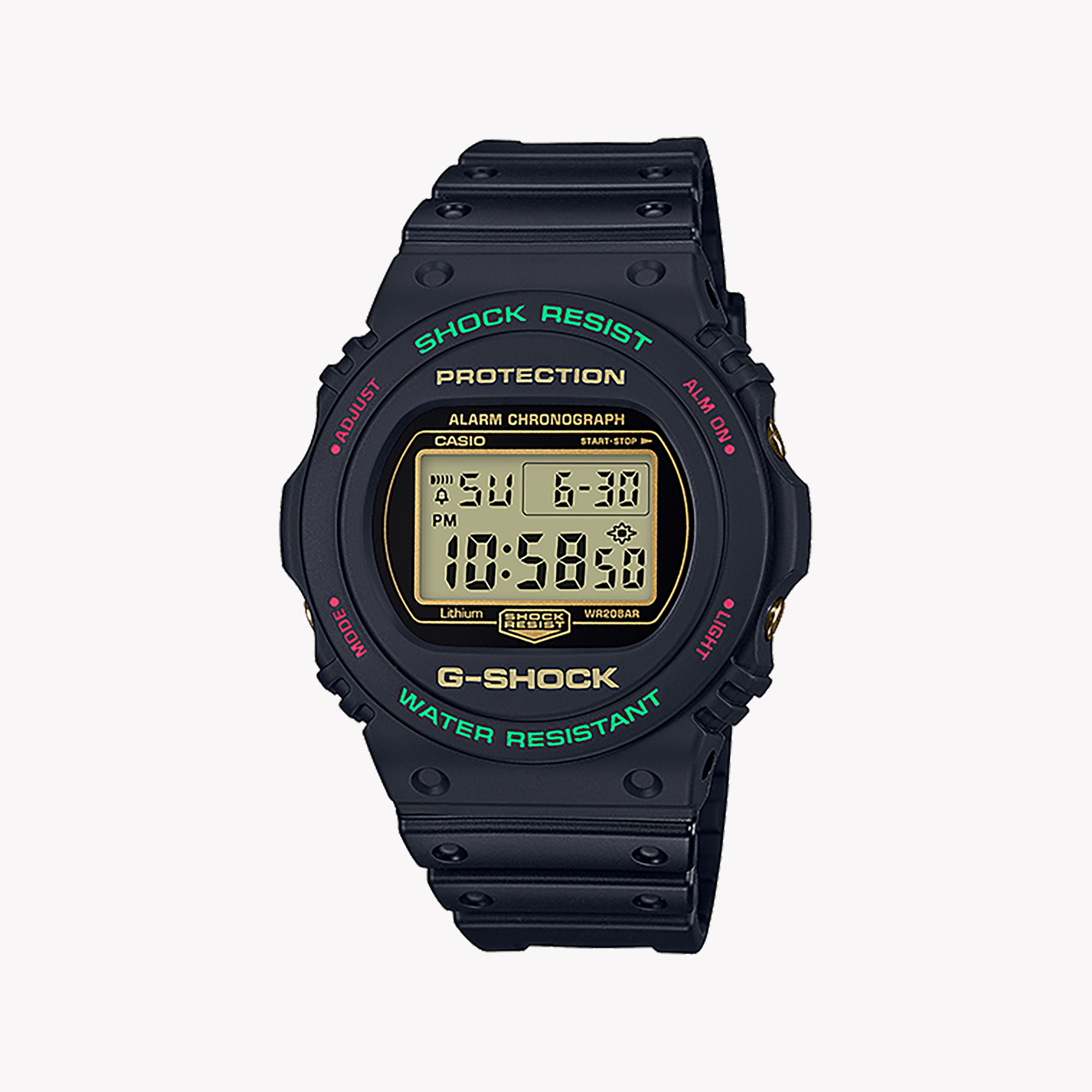 Men's Digital Watches for High-End Collectors-G-SHOCK Men's Black Resin Watch, Digital Dial | DW-5700TH-1DR