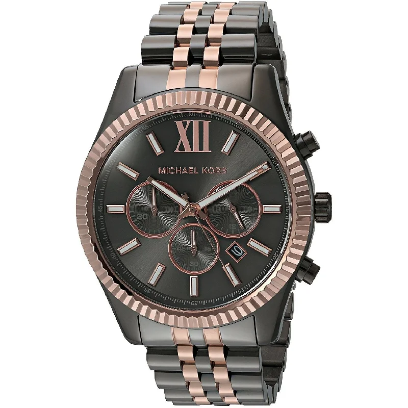 Men's Chronograph Watches for Modern Aviation-Michael Kors Men's MK8561 Lexington Chronograph Two-Tone Stainless Steel Watch