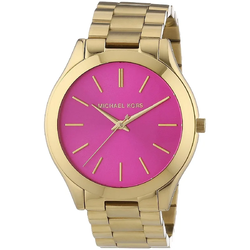 Women's Chronograph Watches with Special Edition-Michael Kors Women's MK3264 Runway Gold-Tone Stainless Steel Watch