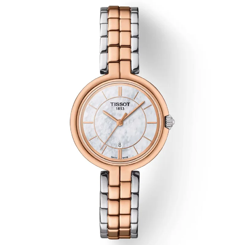 Women's Heritage Watches for Modern Design-Tissot T-Lady White Mother-Of-Pearl Dial Women 30mm