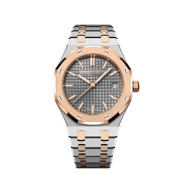 Men's Audemars Piguet Seasonal Style Watches-Audemars Piguet Royal Oak 77450OR.OO.1361SR.03 Rose Gold and Steel Grey Dial