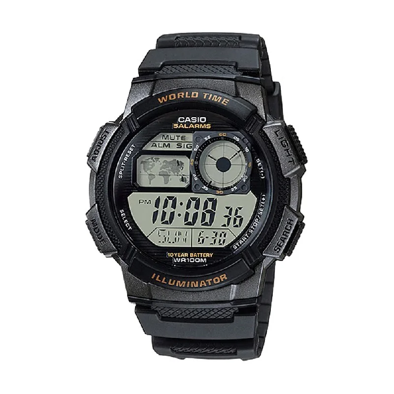 Men's Digital Watches for Humidity Monitoring-Youth Digital 48mm Resin Band