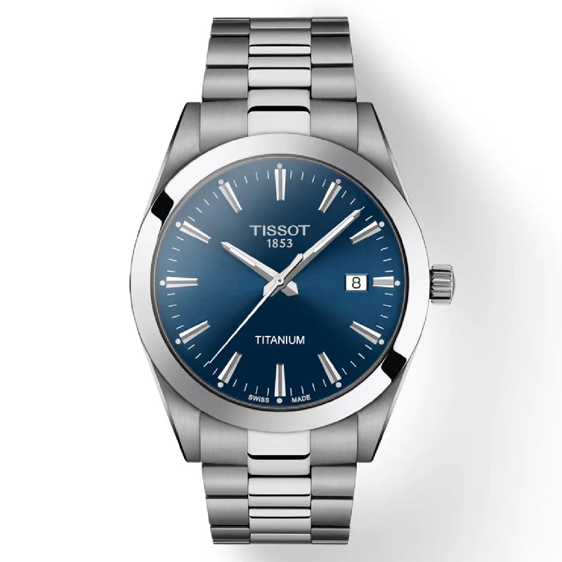 Women's Heritage Watches for Customization-Tissot T-Classic Blue Dial Men 40mm