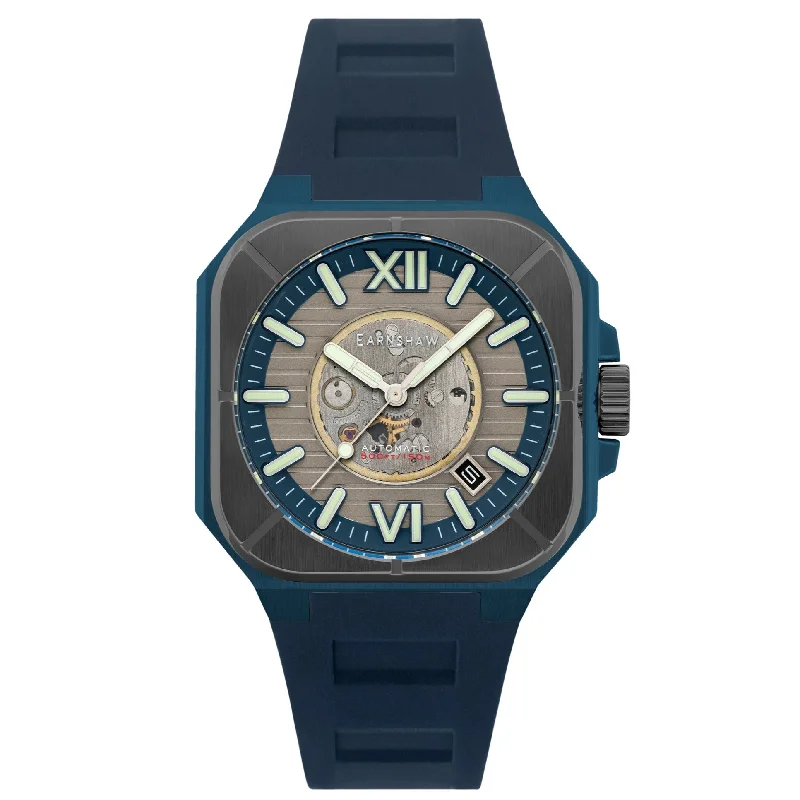 Men's Round Case Design Dress Watches for Classic Look-Thomas Earnshaw Armoury Skeleton Automatic Watch ES-8258-04