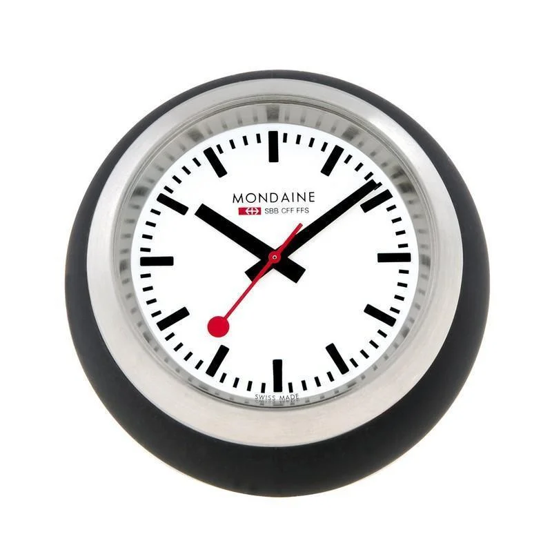 Speaking Clocks for Voice Output-Mondaine Desk Globe Clock Black