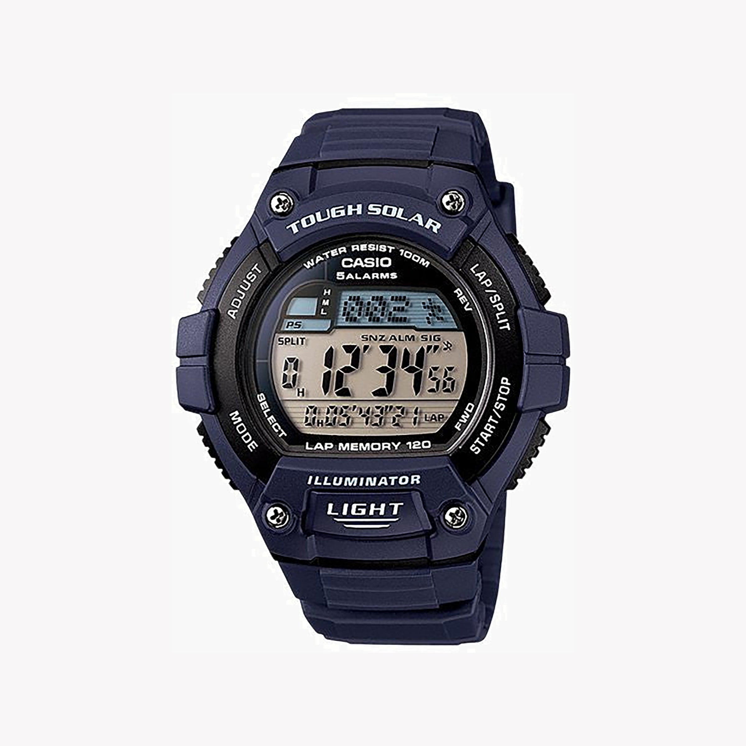 Men's Digital Watches for Birthday Gifts-CASIO W-S220-2AVFD ADVENTURE READY - SPORTY BLACK RESIN MEN'S DIGITAL WATCH