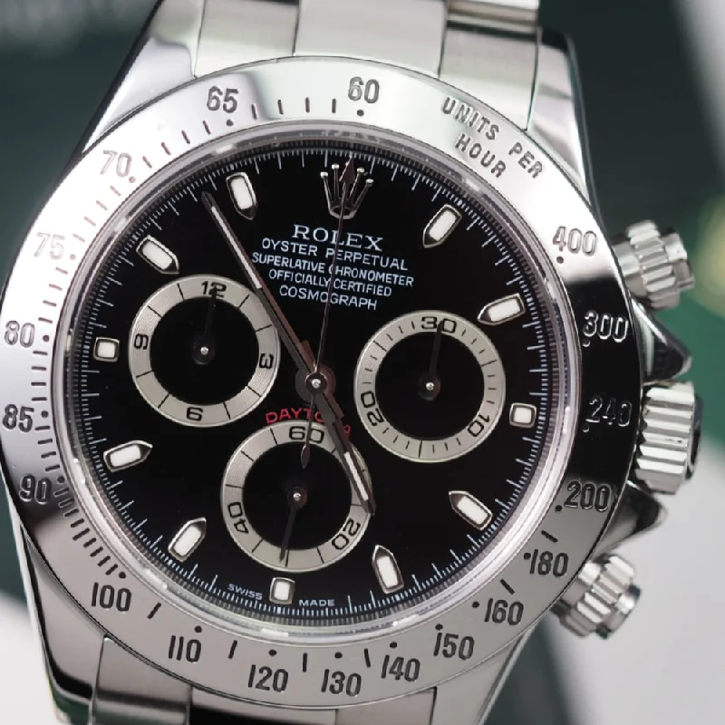 Women's Rolex Monogrammed Design Watches-Rolex Cosmograph Daytona 116520 (Thin Hands)