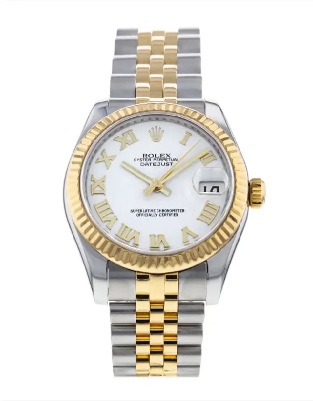 men's Rolex watches with hobnail dial -​Rolex Datejust 31 Stainless Steel & Yellow Gold Ladies Watch