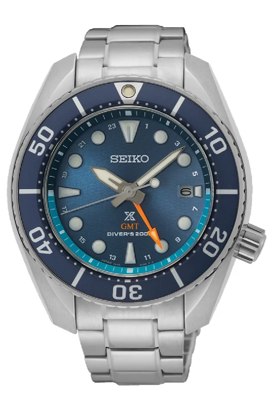 Men's Oval Case Dress Watches for Elegant Design-Seiko Prospex 'Solar Sumo' GMT Diver SFK001