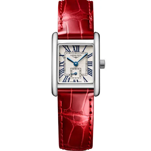 Women's Pilot Watches with Engagement Style Inspiration-Longines Mini Dolcevita Silver Flinque Dial Women 21.5mm