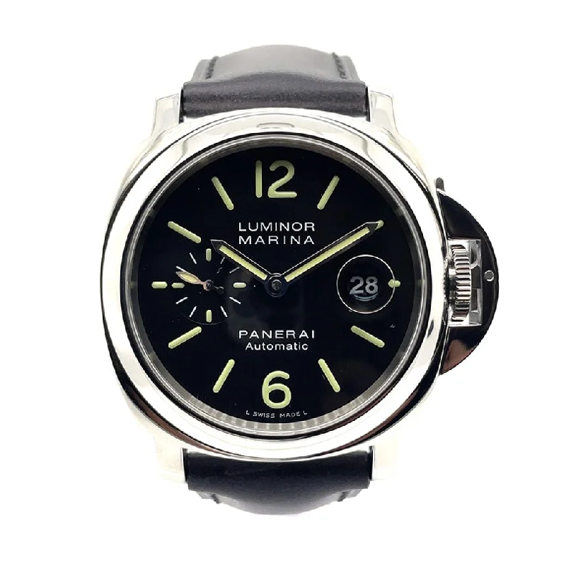 Women's Military Watches for Emergency Signaling-Panerai Luminor Marina PAM00104 - Certified Pre-Owned
