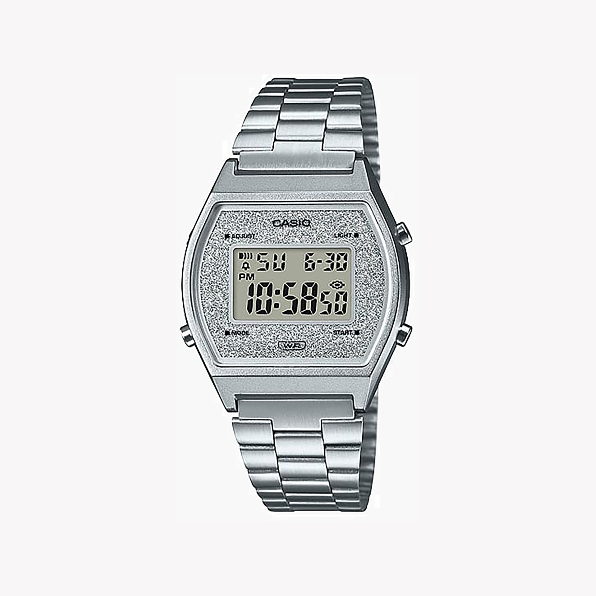 Men's Digital Watches for Fitness Tracking-CASIO B640WDG-7DF - STYLISH RESILIENCE WOMEN'S WATCH WITH SILVER STAINLESS STEEL BAND