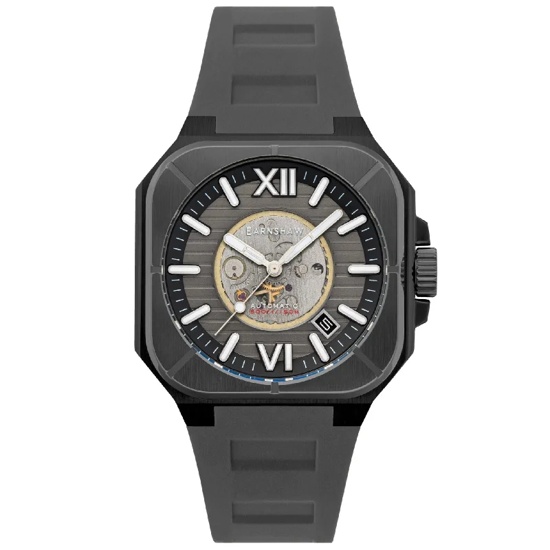 Men's Oval Case Design Dress Watches for Elegant Design-Thomas Earnshaw Armoury Skeleton Automatic Watch ES-8258-02