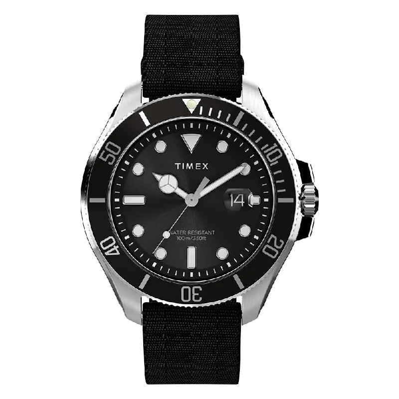 Men's Military Watches for Access Control-Harborside Coast Date 43mm Fabric Band