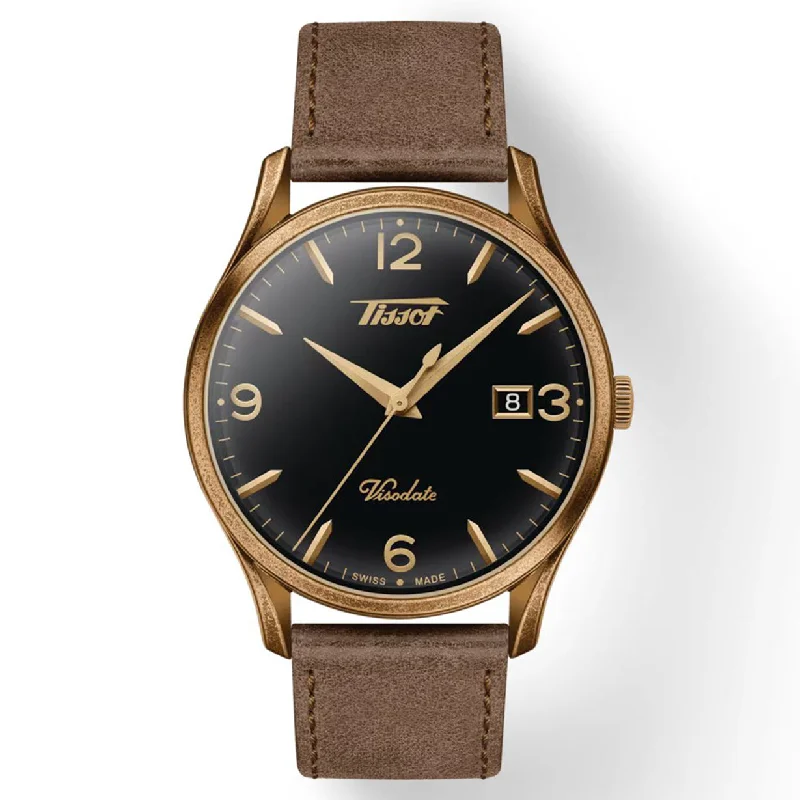 Women's Heritage Watches for Mountain Climbing-Tissot Heritage Black Dial Men's watch 40mm