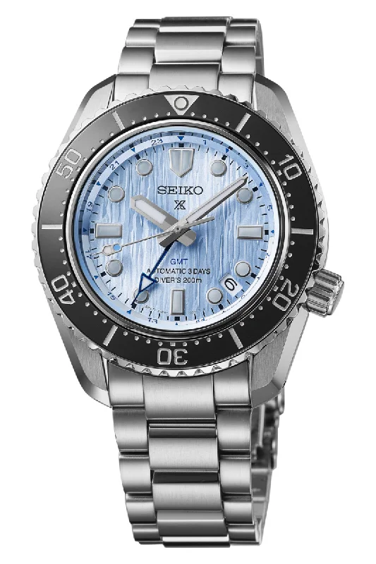 Men's Wedding Dress Watches for Groomsmen-Seiko Prospex 1968 Diver’s Modern Re-Interpretation GMT SPB385