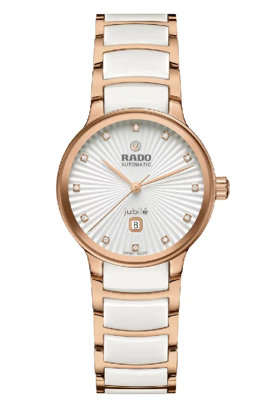Men's International Brand Dress Watches for Global Recognition-Rado Centrix Automatic Diamonds R30019744