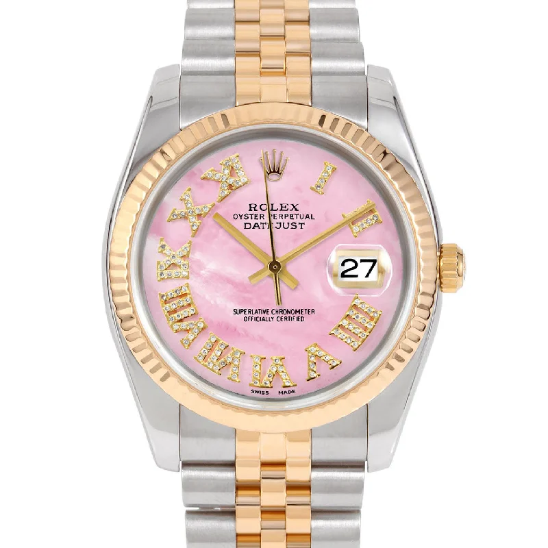 men's Rolex watches with ceramic bezel insert -​Rolex Datejust 36mm | 116233-PMOP-FDR-FLT-JBL